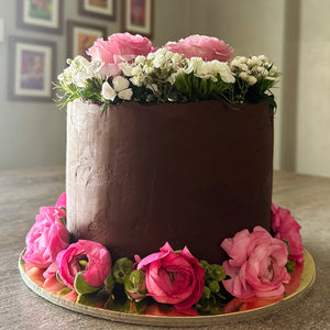 Open image in slideshow, floral cake
